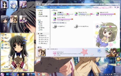 Win7動漫主題，溫馨日常的沉浸體驗
